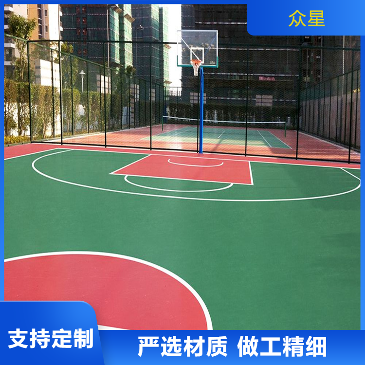 丽江市塑胶地坪篮球场硅PU - 方案